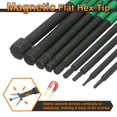 thumbnail image 4 of Uxcell H4 Flat Hex Head Screwdriver Bit 4mm Metric Tip 1/4" Hex Shank 100mm (4") Long Magnetic Hexagonal Screw Drill Bit Wrench Black Phosphate, 4 of 7