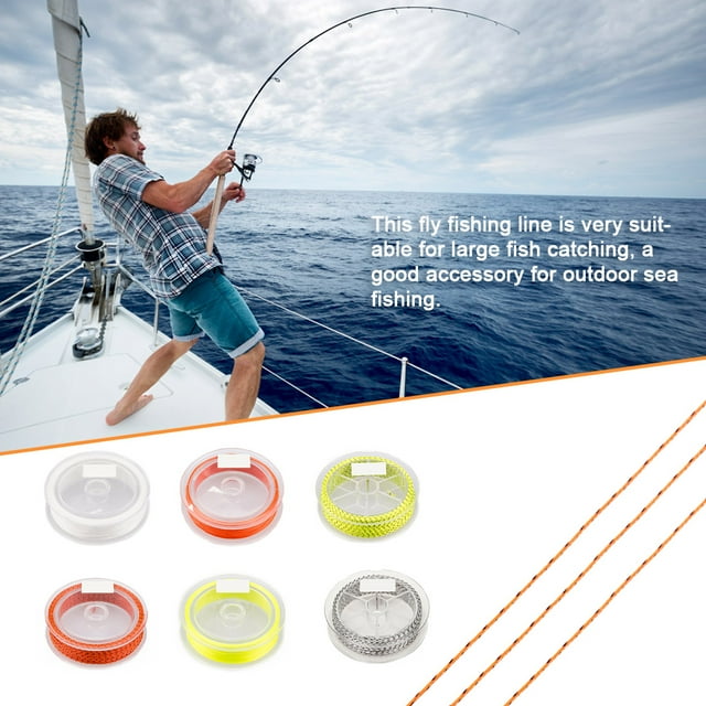 Fly Fishing Line Preparation Outdoor 8 Strands Flexible Backing Fish Flying Cord Pocket Tool Freshwater Storage Fishline White 20LB