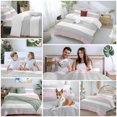 thumbnail image 6 of Pink Striped Bedding 3 Piece Duvet Cover Set Twin Size, Multicolor Grey White Horizontal Stripes Soft Microfiber Comforter Cover with Zipper Closure & Pillowcases, Wrinkle & FadeResistant Quilt Cover, 6 of 9