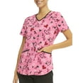 thumbnail image 3 of Scrubstar Women's "Hearts That Heal" V-Neck Print Scrub Top, 3 of 5