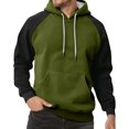 thumbnail image 4 of CONZONE Men's Hoodies Long Sleeve Pullover Hoodie for Men Patchwork Color Workout Hooded Sweatshirts With Pocket, 4 of 6