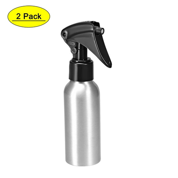 Uxcell 4oz/120ml Spray Bottle with Fine Mist Sprayer Aluminium  Silver Tone 2 Pack