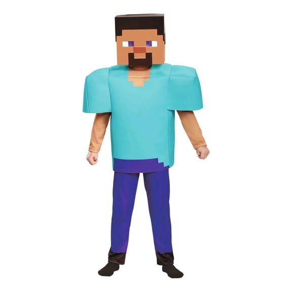 Disguise Boys' Deluxe Minecraft Steve Costume - Size 7-8