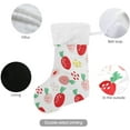 thumbnail image 3 of SKYSONIC Strawberry Christmas Stocking Personalized Large Candy Stocking Hanging Gift Xmas Stockings Decoration for Family Holiday Party Ornaments Decor Fireplace, 3 of 7