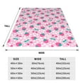 thumbnail image 3 of Fotbe Cherry Strawberry Manta de Franela Acolchonada con Estampado, Súper Suave y Esponjosa, Extra Grande para Sofá, Cama, Uso Todo el Año-60"x50", 3 of 7