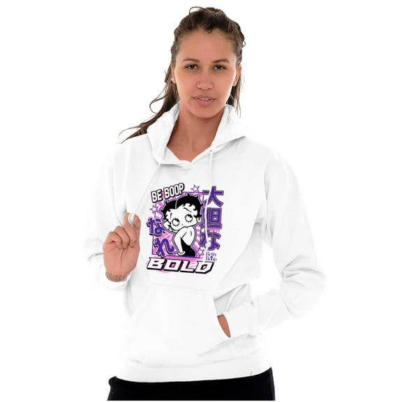 Kanji Style Betty Boop Be Bold Hoodie Sweatshirt Women Brisco Brands S