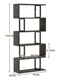thumbnail image 3 of Simple Librero, Estructura En Forma De S Librero Minimalista Xtellar Gris Oscuro, 3 of 3