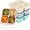 4colour, variant on KALAKALA 4 Pack Bento Snack Containers Set, 4 Compartment Food Storage Containers ,Wheat Straw Meal Prep Lunch Box ,Plastic Food Storage container, Microwave and Dishwasher Safe (4colour)