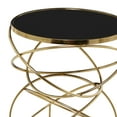 thumbnail image 4 of DecMode 20" x 24" Black Marble Accent Table with Spiral Base, 1-Piece, 4 of 7