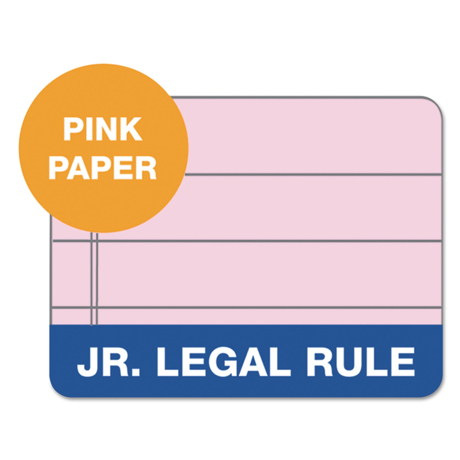 TOPS Prism Plus Colored Legal Pads, 5 x 8, Pink, 50 Sheets, Dozen
