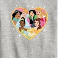 thumbnail image 3 of Disney Princess - Princesses All Together Group Heart - Valentine's Day - Boys and Girls Youth Crewneck Fleece Sweatshirt, 3 of 5