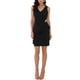 thumbnail image 1 of INSPIRE CHIC Vestido de cóctel sin mangas con escote en V y fruncido, negro, talla M, 1 of 6