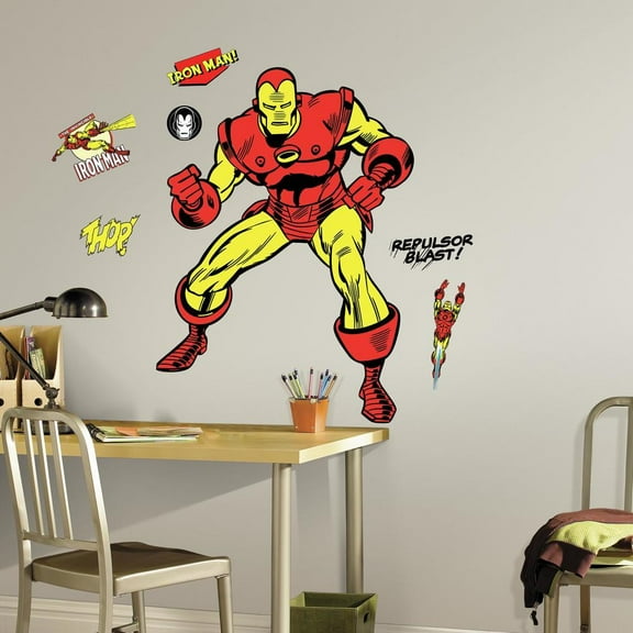 Classic Iron Man Comic Giant Wall Decals