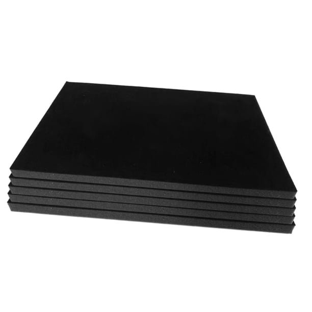 5 almohadillas para anillos con 100 ranuras para insertar joyas, vitrinas, almacenamiento y exhibición. Esponja negra