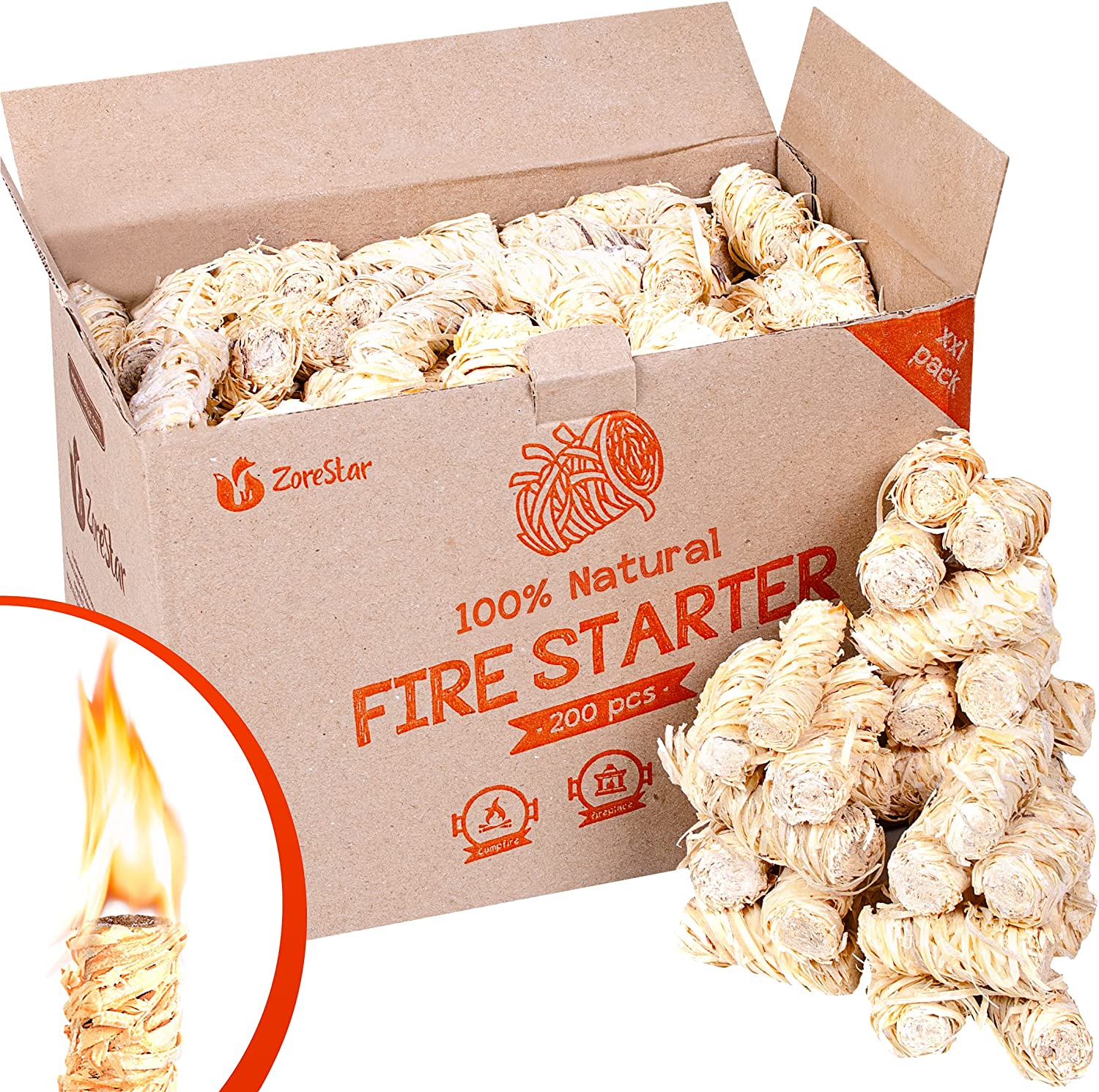 Fire Starters for Fireplace 200 pc