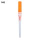 thumbnail image 1 of 10 piezas de agujas desechables estériles para piercing corporal para nariz, oreja, labio (naranja 14G), 1 of 9