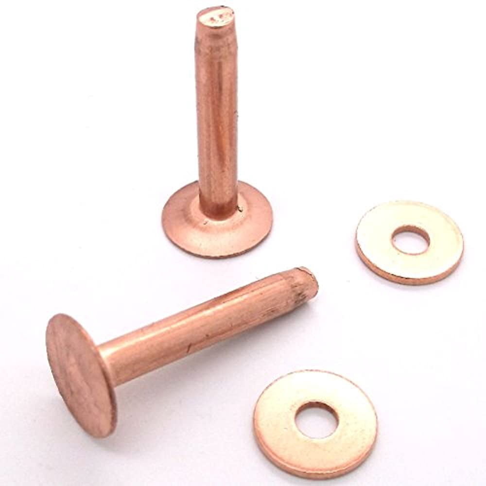 1" Pack Of 50 #9 Copper Rivets & Burrs