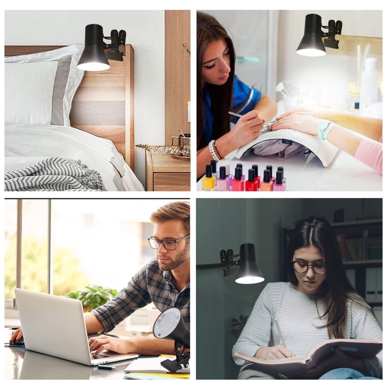 Lucere Mini LED Clamp on Desk Task Lamp, Clip on Desk Reading Light, 360°Rotation Reading Light , LED Eye-Caring Reading Light, Flexible Desk Task Lamp, Perfect For Office,Bed Headboard, Study