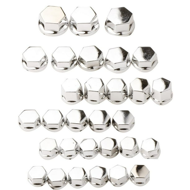 30 piezas prácticas de cubierta y tapa de tornillo de perno de enchufe de motocicleta, Plata