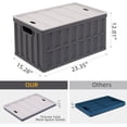 thumbnail image 2 of 64L Collapsible Storage Bins with Lids Plastic Storage Containers for Organizing Stackable Utility Crates Heavy Duty, 2 Packs, 2 of 6