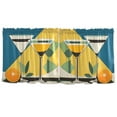 thumbnail image 7 of Yayeee Kitchen Curtains Tier Set of 2 Light Filtering 57"x36" Over Sink Window Panels, Yellow Glasses, 7 of 7