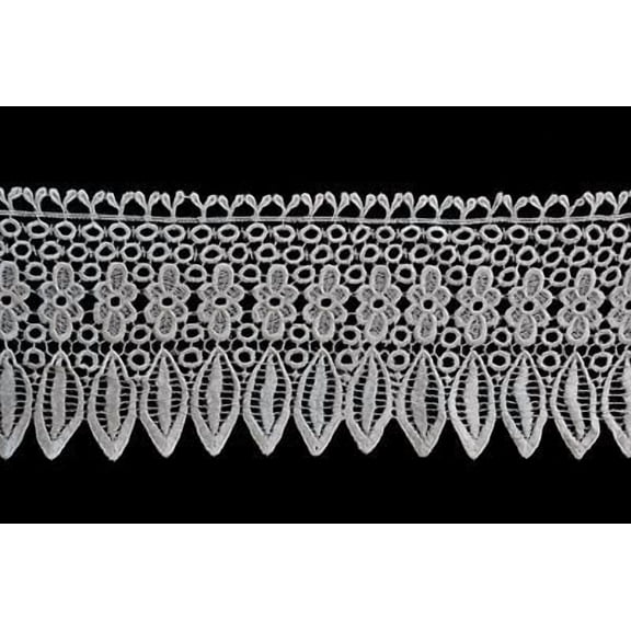 Lily 5.5" White or Ivory DIY Sewing Crafts Venice Floral Lace Trim by Yard