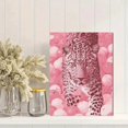 thumbnail image 2 of UXIEQU Leopard in Pink Balls Canvas Wall Art 15.75x11.81 Inches, 2 of 8