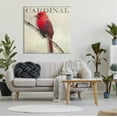thumbnail image 2 of Bold Red Cardinal Bird Portrait Rustic Text Design Animals & Insects Graphic Art Gallery-Wrapped Canvas Print Wall Art, 2 of 7