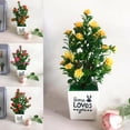thumbnail image 4 of AFQH Artificial Flowers Plant in Pot Adds Natural Touch to Home Office Space, 4 of 6