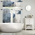 thumbnail image 4 of Blue Grey Kitchen Curtains Abstract Art Valances for Windows Blackout Window Treatment Valances Rod Pocket Curtain Valance for Bathroom Bedroom Living Room Cafe,52 X 18 Inch,1 Panel, 4 of 6