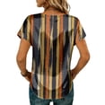 thumbnail image 5 of Short Sleeve Crew Neck T Shirt for Women Casual Loose Fit Butterfly Print Soft Lightweight Top Blouse for Daily Wear Light Brown XL, 5 of 6