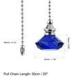 thumbnail image 2 of Uxcell Ceiling Fan Pull Chain Crystal Chain Extension Diamond Pendant 2Pcs Blue, 2 of 6