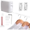 thumbnail image 1 of Tendedero Retráctil para Ropa, Tendedero Plegable Portátil con Cuerdas de Acuerdo - Secado Rápido en Interiores, Balcón, Baño y Viajes - Incluye Soporte de Pared y Gancho (Blanco), 1 of 4