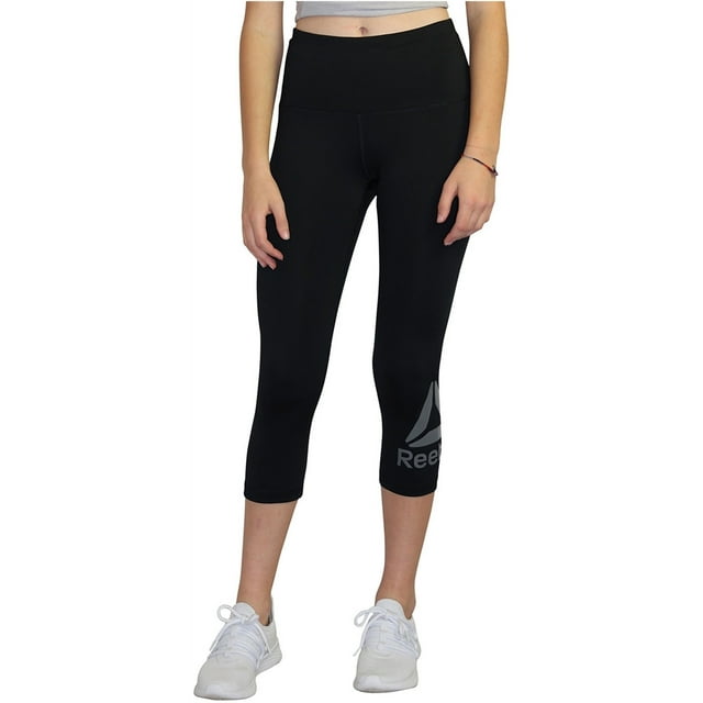 Reebok Pantalon Capri de Compression Athlétique pour Femmes Wanderlust, Noir, Très Petit