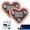 Red*2pcs, variant on Solar Heart-Shaped Ambient Light, Solar Powered Wireless LED Heart Shape C Pillar Neon Light, 2026 New Car LED Ambient Lights, Ip65 Waterproofs
