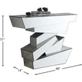 thumbnail image 6 of Pemberly Row Modern Mirrored Geometric Designed Console Table, 6 of 7