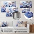 thumbnail image 4 of Designart "Blue Bonnets love expression I" Floral Metal Wall Decor, 4 of 5