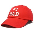 thumbnail image 4 of DALIX #1 Dad Hat Number One Fathers Day Gift Embroidered Baseball Cap in Light Pink, 4 of 6