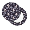 thumbnail image 2 of KLL Elegant ice skates snowflakes A Round Bar Chair Cushion Cover 13 inch ,Bar Stool Protector with Elastic, Soft Washable, 2 of 6