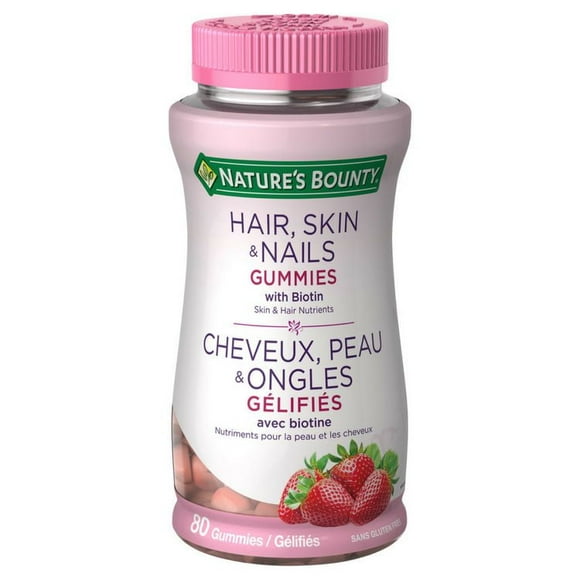 Nature's Bounty Cheveux, Peau & Ongles Gélifiés avec Biotine 80 Gélifiés