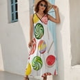 thumbnail image 5 of Pastel Rainbow Lollipop Sleeveless Dress Summer Women Clothes Dress for Pregnant Women Dresses, 5 of 9