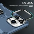 thumbnail image 3 of Phone Case for iPhone 16 Pro Case, iPhone 16 Pro Phone Case Built in 360 Rotating Ring Stand, Luxury Heavy Duty Armor Hard PC Soft TPU Slim Phone Case for iPhone 16 Pro - Blue, 3 of 10