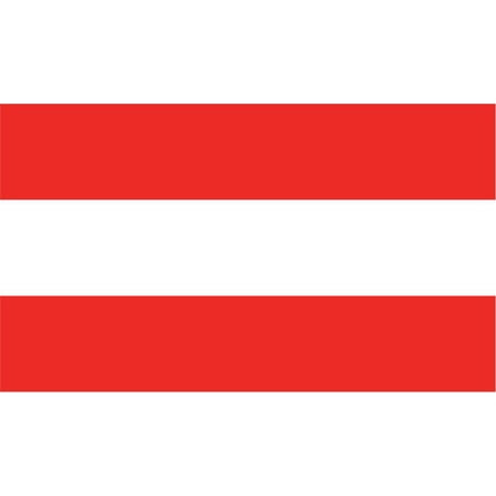 2-Pack Austria Flag Decal Sticker | 5-Inches By 3-Inches | Laminated Vinyl Decal | PDS378