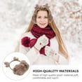 thumbnail image 3 of IBASETOY Fuzzy Ear Muffs Girls Ear Warmers Winter Accessory Khaki 1Pack, 3 of 5