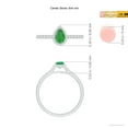 thumbnail image 6 of Angara Natural 0.35 Ct. Emerald with Diamond Halo Ring in 14K White Gold for Women (Ring Size: 3), 6 of 11