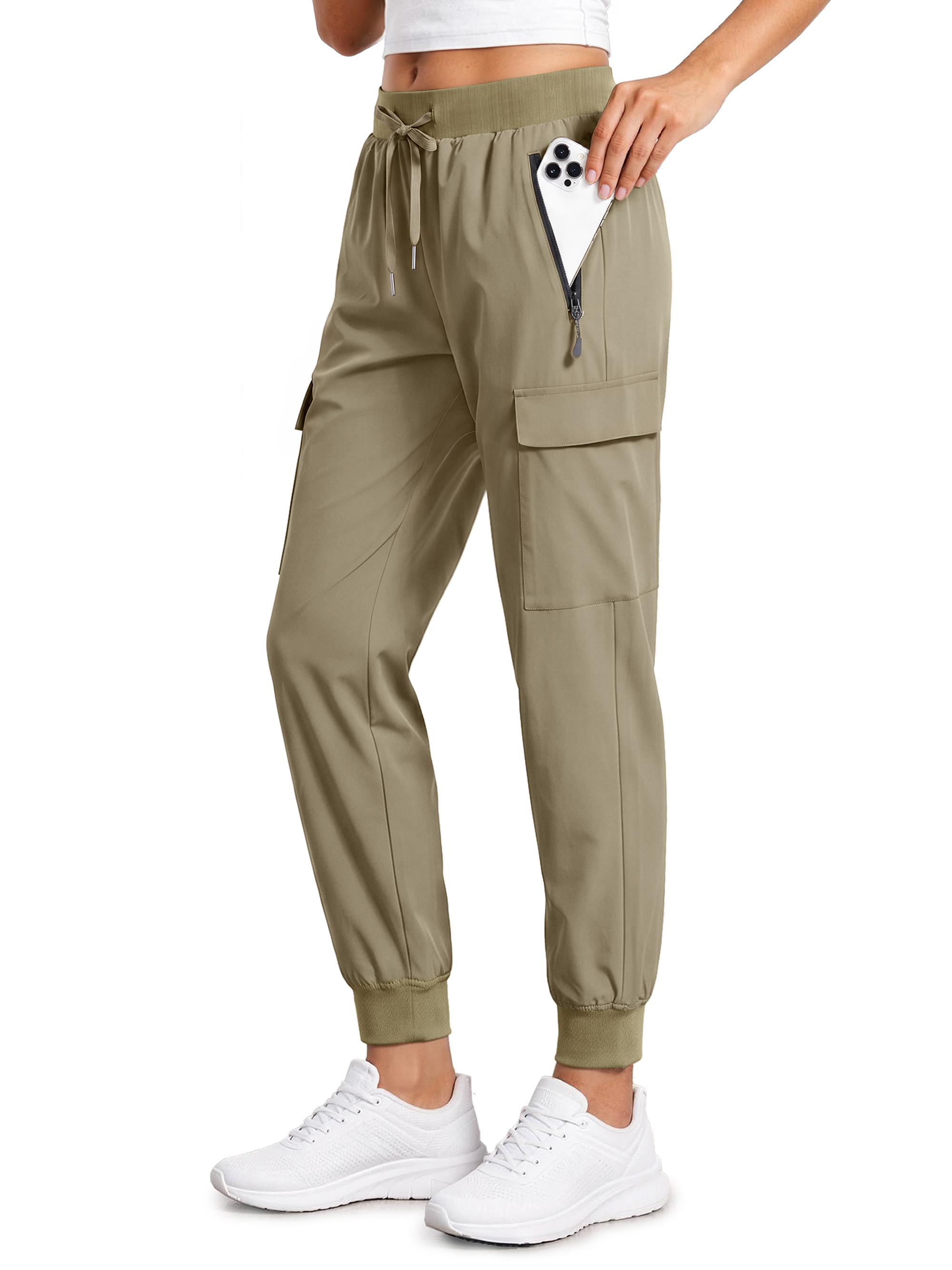 Rosvigor Women Cargo Hiking Pants Lightweight Joggers Women Workout Pants Outdoor Quick Dry Lounge Trousers