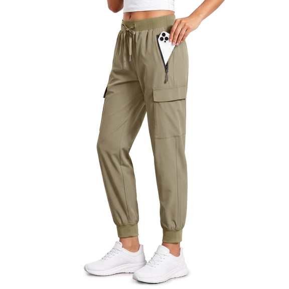 Rosvigor Women Cargo Hiking Pants Lightweight Joggers Women Workout Pants Outdoor Quick Dry Lounge Trousers