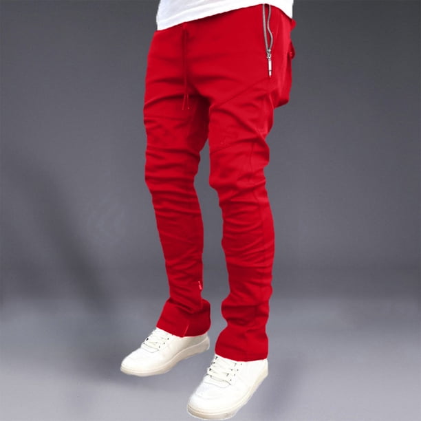 Ceisia Men's Slim Tapered Athletic Pants High Stretch 3D Pleated Texture with Zippered Cuffs Gifts