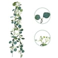 thumbnail image 2 of YOHAVEN Christmas Garland Decorations 6FT, Green Artificial Rattan Hanging Vines, Holiday Festive Leaf Garland for Mantle Fireplace Christmas Tree Front Door Wall Indoor Outdoor Home Decor, 2 of 6