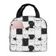 thumbnail image 1 of Easygdp Doodle Cute Cat Bolsa Térmica Premium - Tela Oxford Impermeable, Gran Capacidad, Bolsillo Frontal, Unisex para Trabajo, Escuela, Actividades al Aire Libre y Picnics, 1 of 8